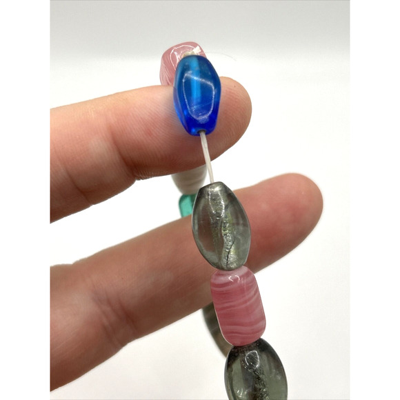 Art Glass Beads Multicolored Stretch Womens Bracelets Lot of 3 Fashion - Picture 12 of 13